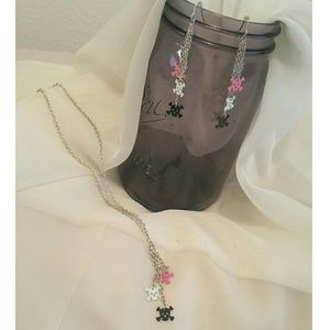 Skull earring/necklace set