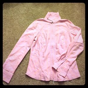 CAbi pink zip blouse