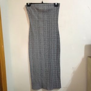 Gray Strapless/Tube Dress