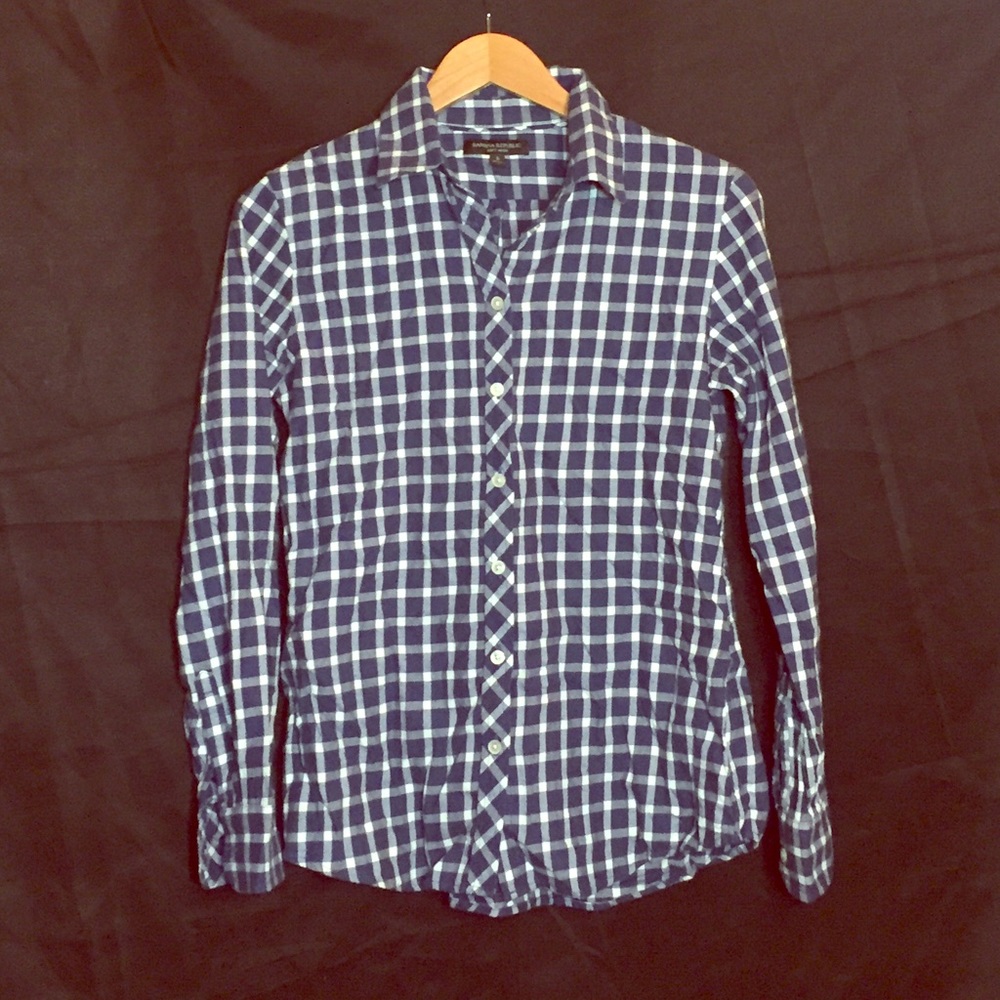 BANANA REPUBLIC Soft Wash Plaid Top