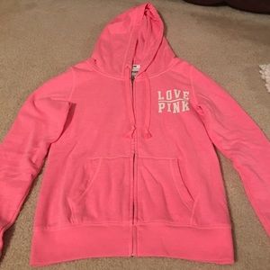 Pink VS zip up hoodie