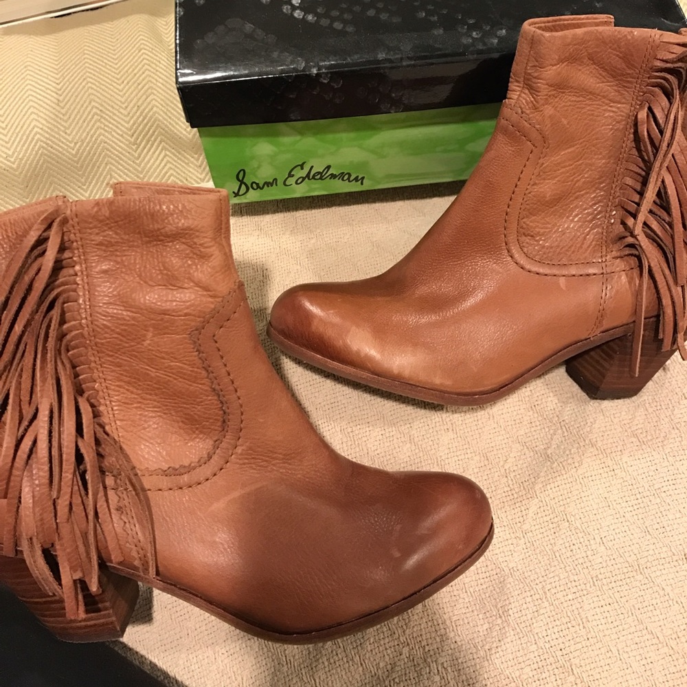 Sam Edelman fringe booties