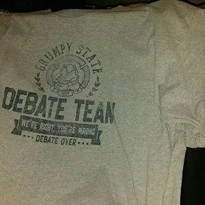 SZ2XL?  GRUMPY STATE DEBATE TEAM GREY TEE
