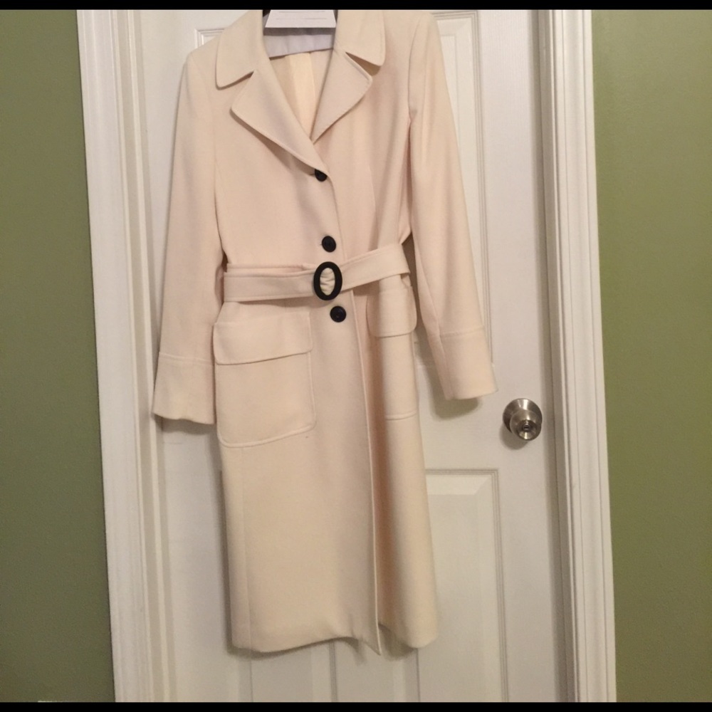 Long Kasper cream suit coat.