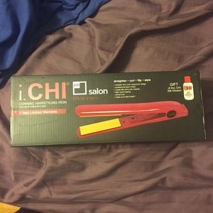CHI pink flat iron hair straightener