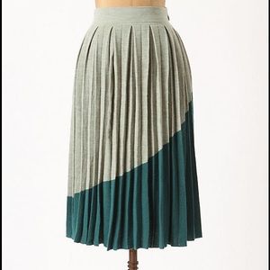 Pleated Anthropologie sweater skirt