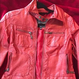 Red Fake leather jacket