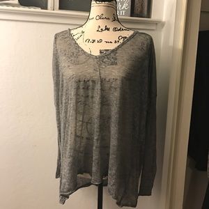 Super soft sheer lightweight hooded long sleeve