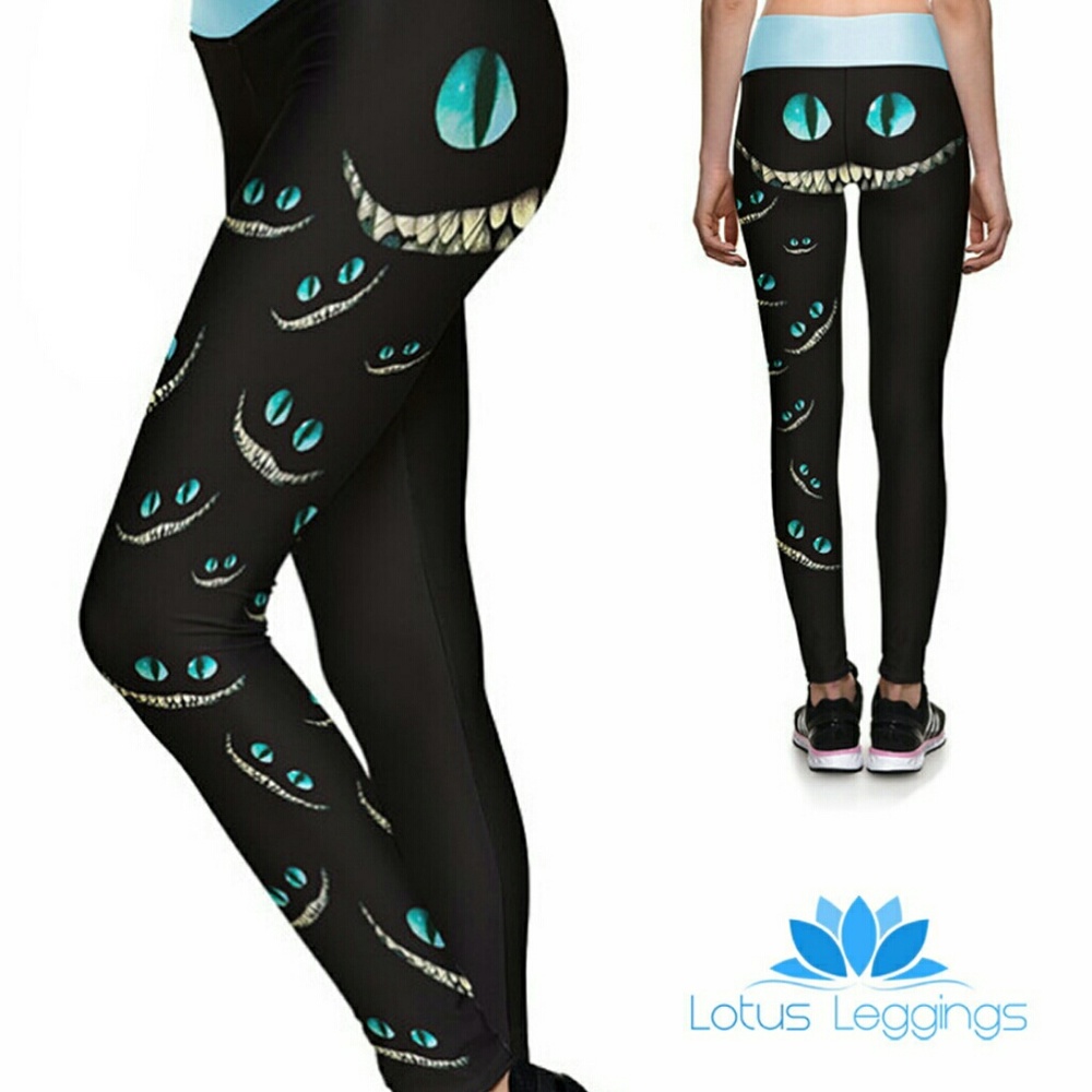 Lotus leggings Cheshire cat theme size S