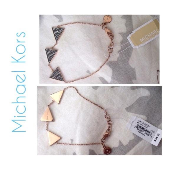 Michael Kors Rose Gold Triangle Bracelet - Picture 5 of 5