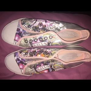 Ed Hardy Love Kills Slowly Flats