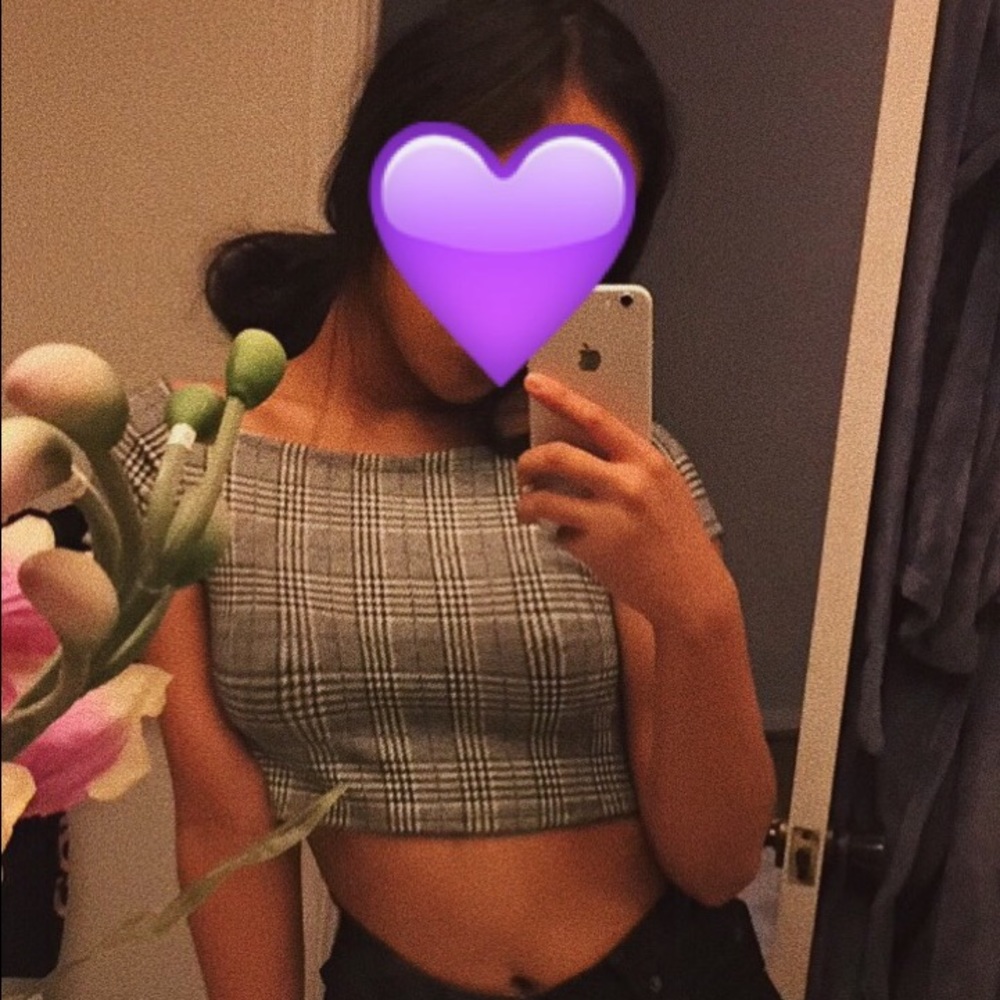 Brandy plaid croptop