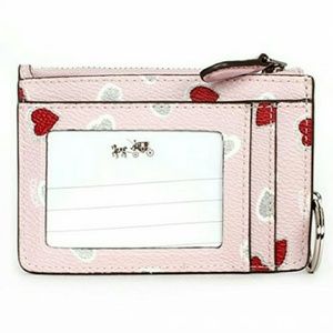 Coach pink heard card / coin wallet