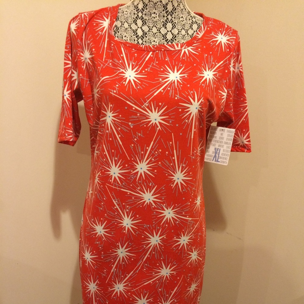 Lularoe Julia dress. 4th of July collection