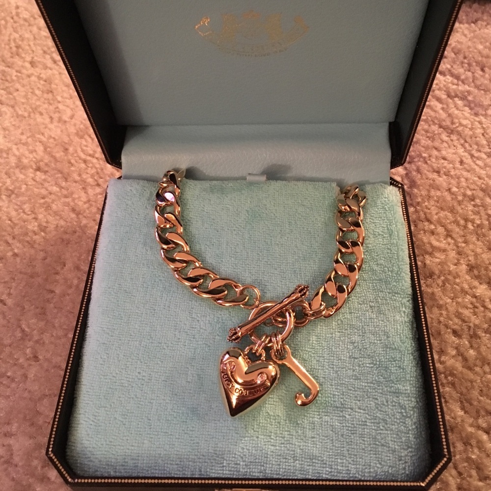 Juicy Couture Gold Chain Toggle Necklace