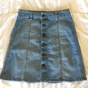 Button Up Denim Skirt