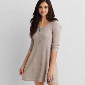 AEO Stitched Sweater Dress in Oatmeal