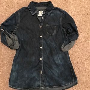 Dark denim Justice button down