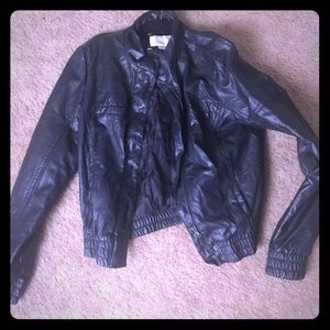 Faux leather jacket