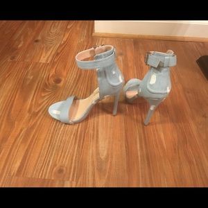Denim heels