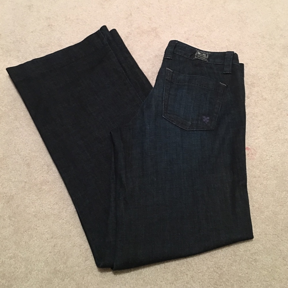 👊💥Lucky brand dark jeans 👖 wide leg