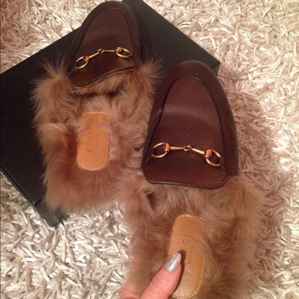Gucci Princetown Leather Slippers