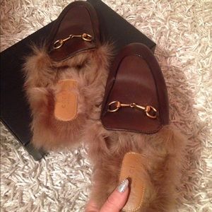 Gucci Princetown Leather Slippers