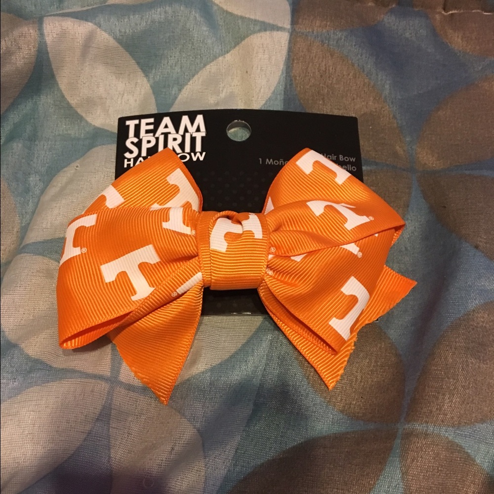 New Tennessee Hair Bow in Orange W/Ts