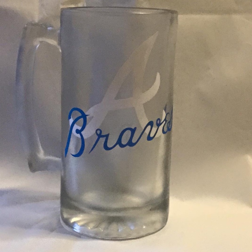 Large heavy Atlanta Braves Beer mug