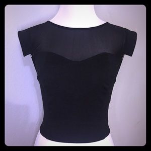 Black crop top