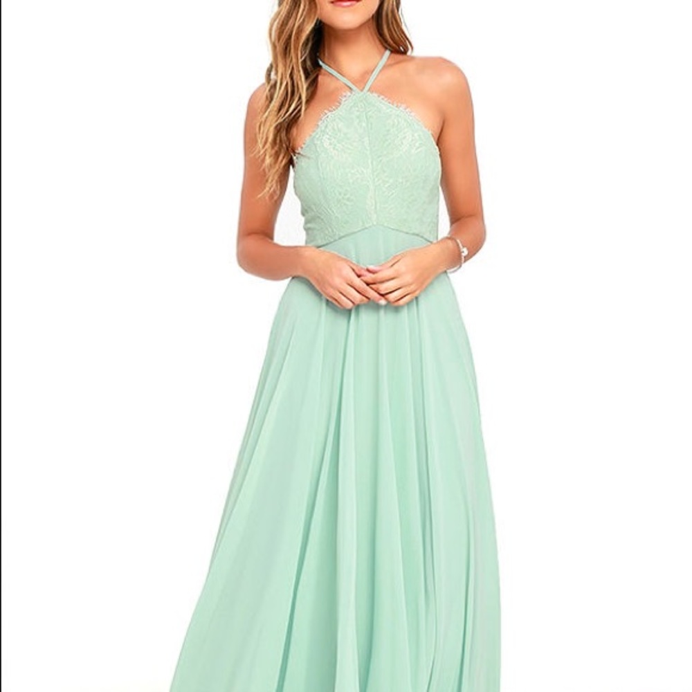 Lulu's sage everlasting enchantment maxi dress