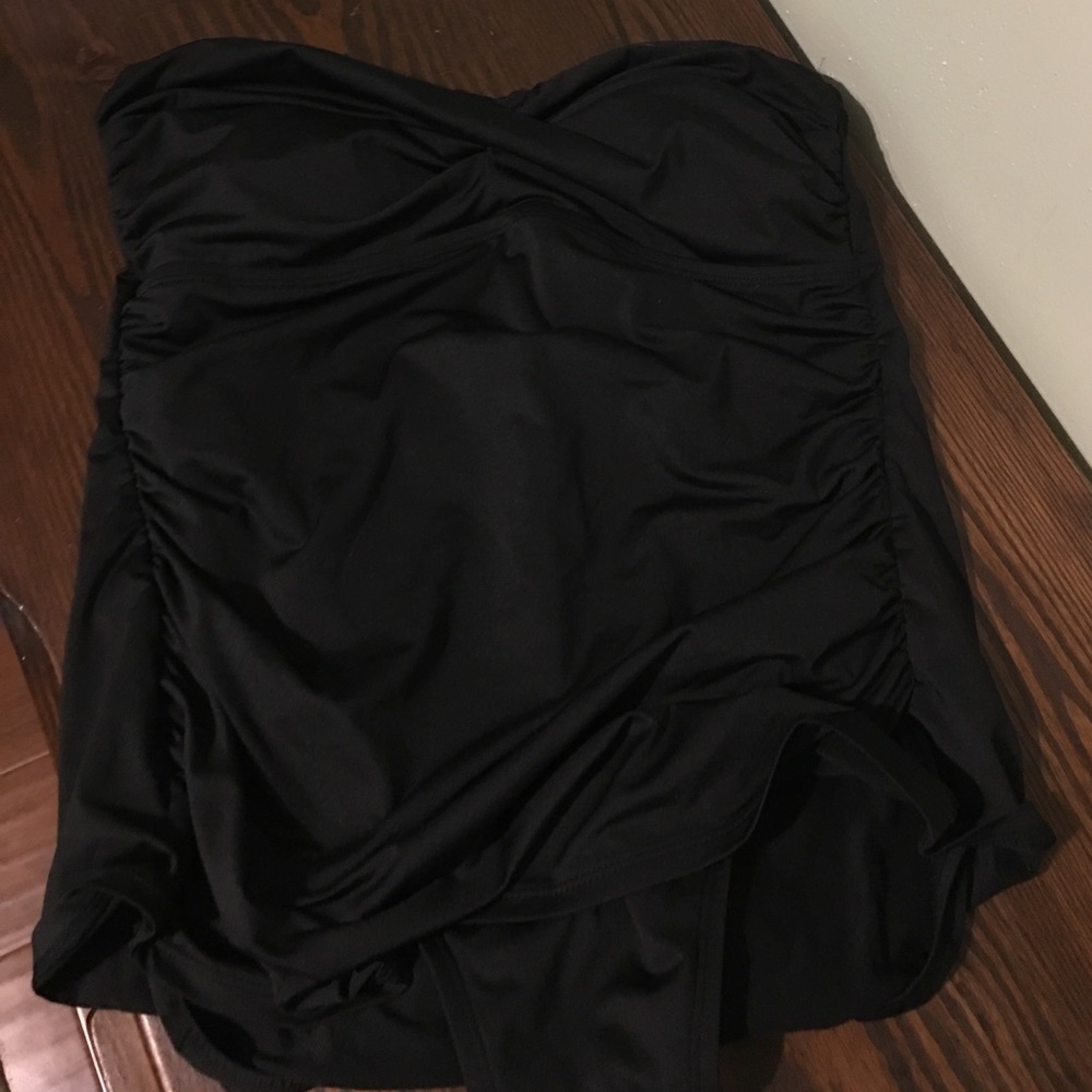 Black one piece swim suit