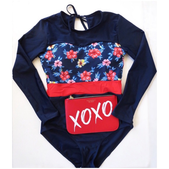 boutique Other - NWOT Blue Hawaiian floral one piece