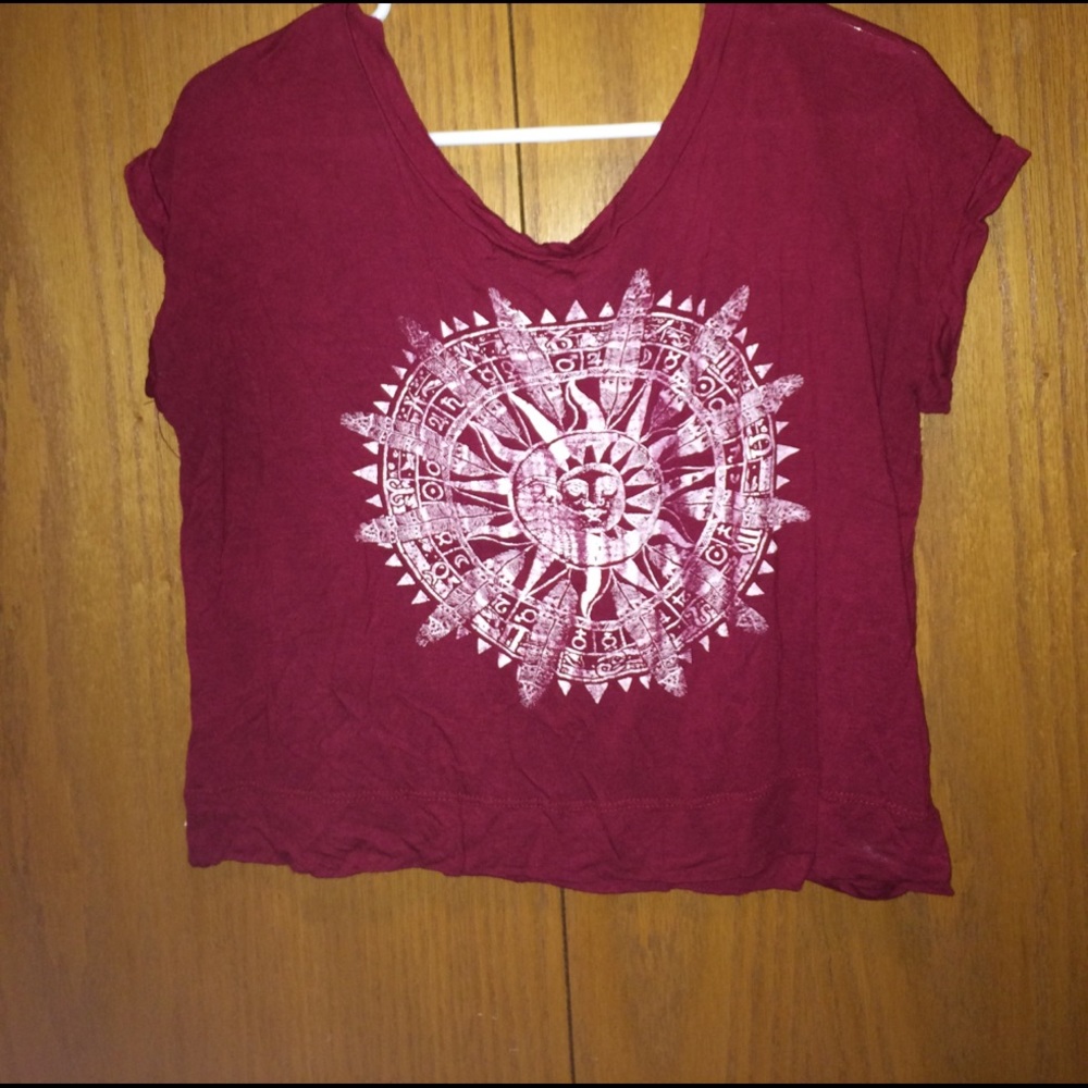 Super cute maroon crop top