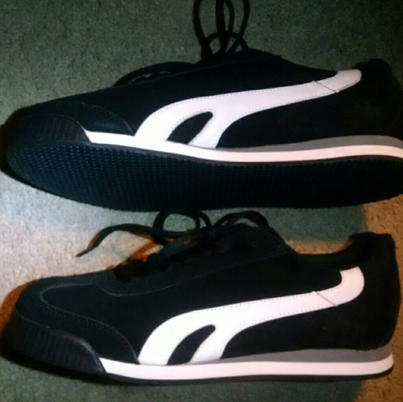 LA Gear leather black & white sneakers shoes - Picture 3 of 3