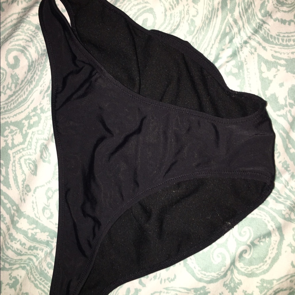 Victoria's Secret Black Cheeky Heart Bottom Sz. S