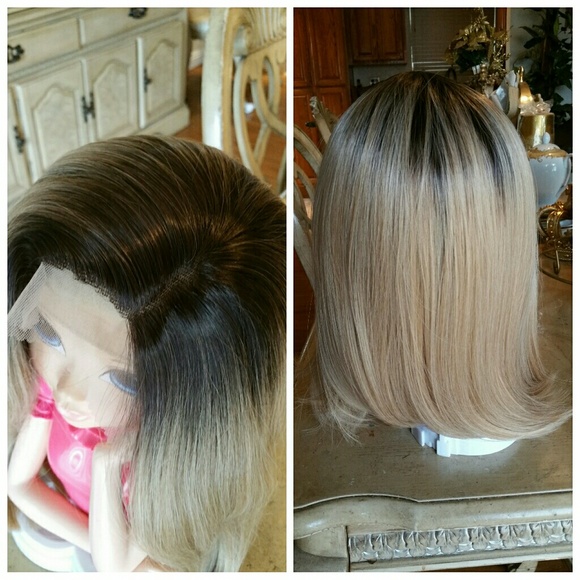 Ombre Blonde Human Hair Beauty Lace Front Wig