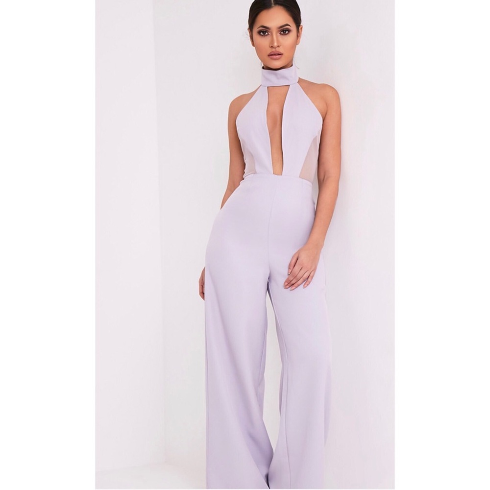 Nonie Grey Choker Wide Leg Jumpsuit
