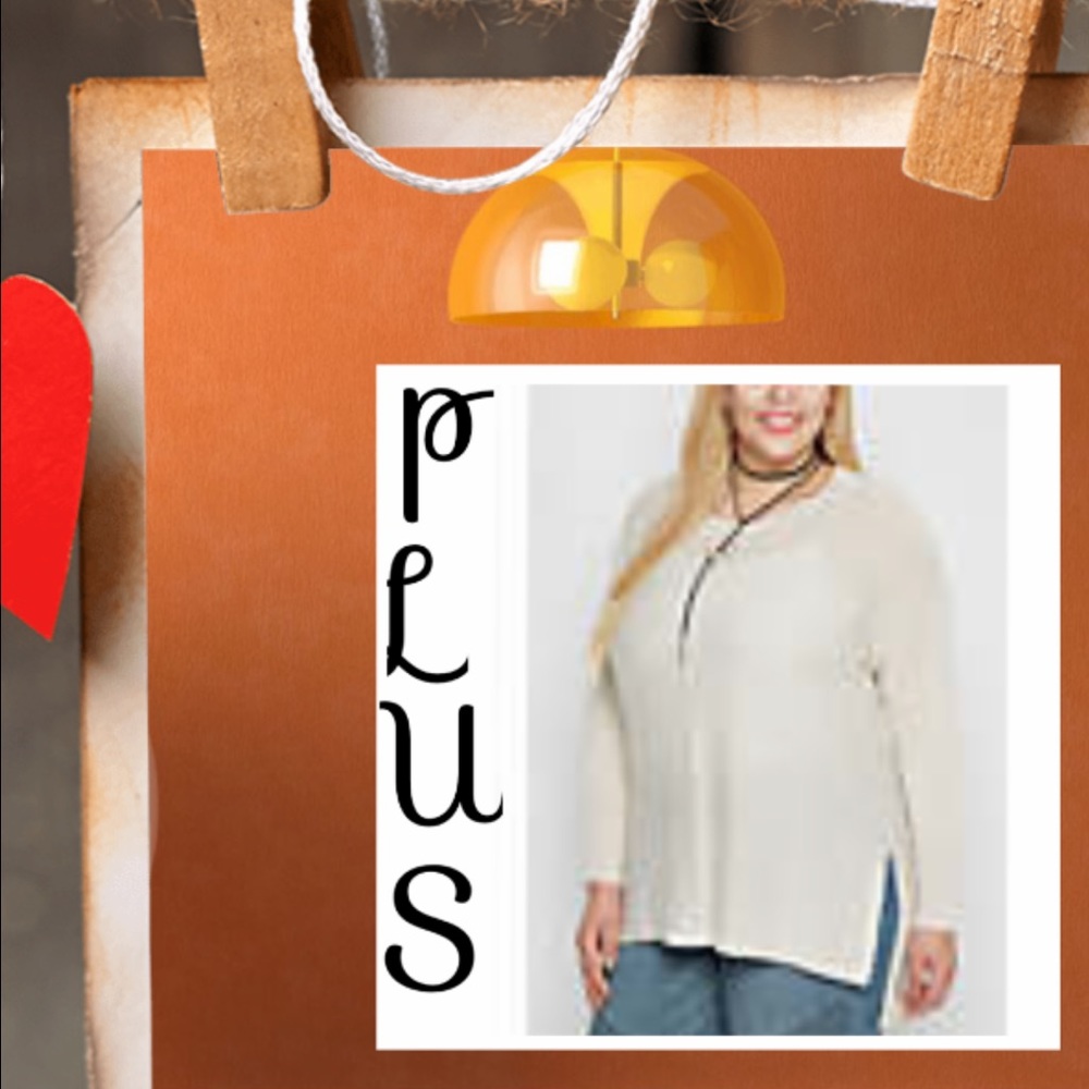 Plus Size Exposed Seam Sweater