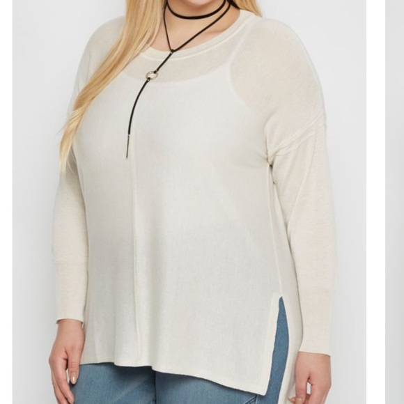 Plus Size Exposed Seam Sweater - Picture 2 of 3