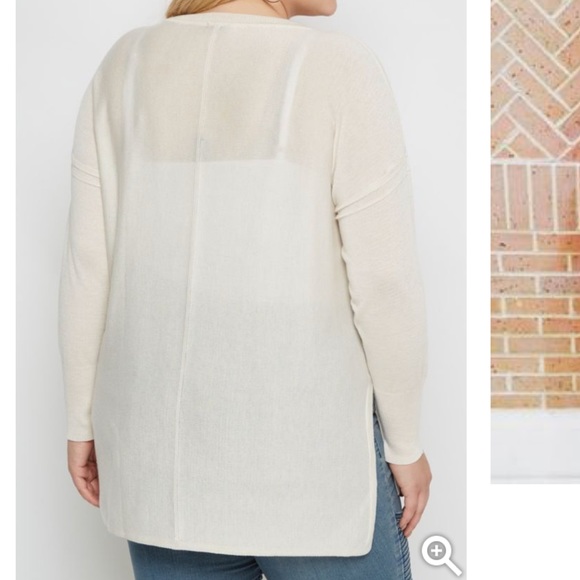 Plus Size Exposed Seam Sweater - Picture 3 of 3