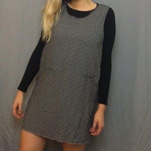 Plaid Overall Dress
