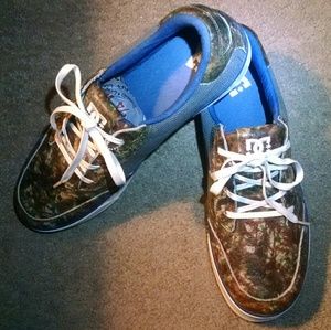 Men's Vintage Rare Collectible Leather Canvas Camouflage Sneakers Shoes Sz 13
