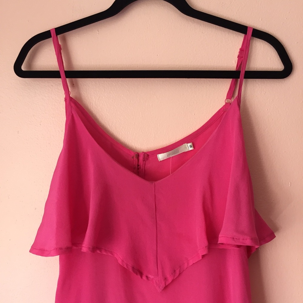 Millau Silk Layered Cutout Mini Dress - Picture 4 of 4