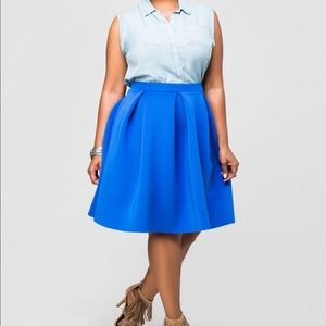 Neoprene pleat skirt