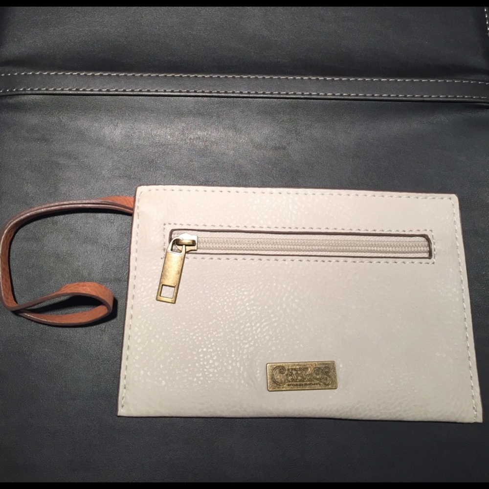Carlos Santana, wristlet - beige