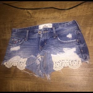 Lace hollister shorts