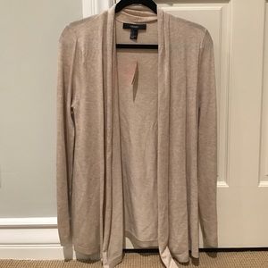 Lightweight Beige Shawl-neck Cardigan