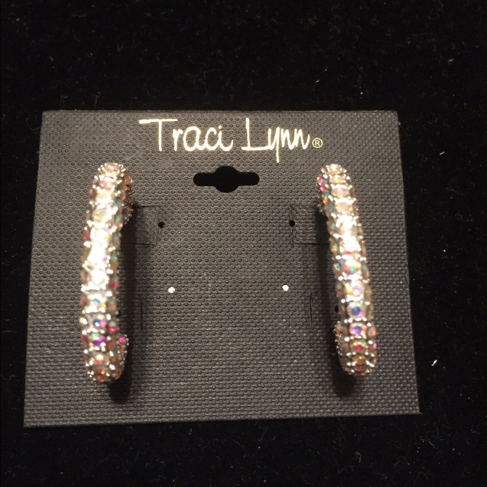 TLFJ Crescent Diamond Studded Earrings