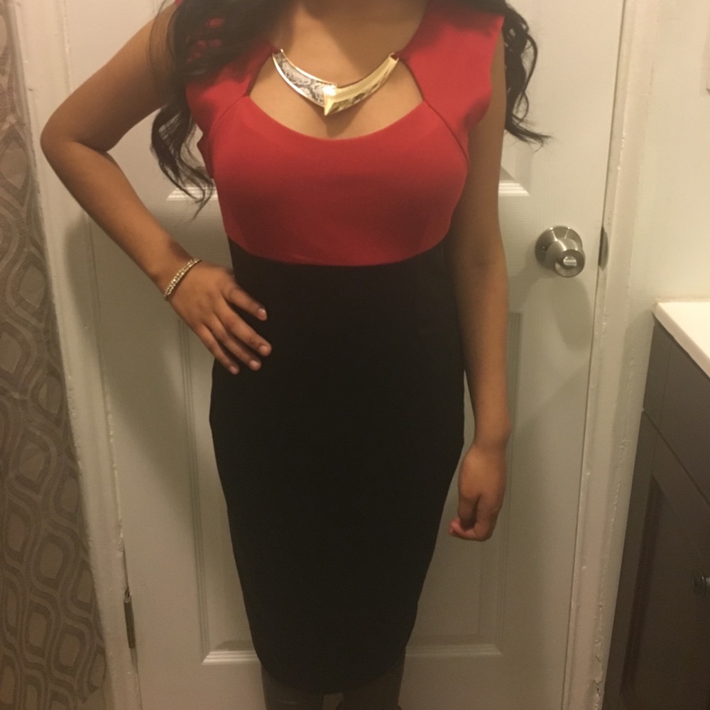 Beautiful red and black dress